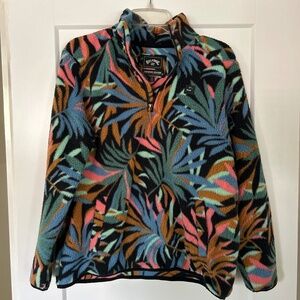 Sherpa fleece tropical print